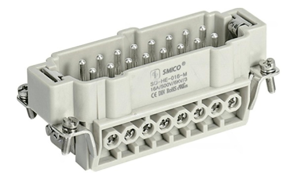 Вставка контактная, размер H16B, тип гнездо, 16P+PE (17-32), 16A, 500V, винтовой зажим