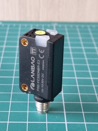 LANBAO PSE-YC35DNBR-E3 оптический датчик 32,5x20x12мм NPN NO/NC Sn=350мм BGS (D-тип) разъем M8