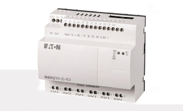 Программируемый логический контроллер EASY819-DC-RCX, 24VDC, 12(4 аналог.)вх., 6 рел.вых., таймер