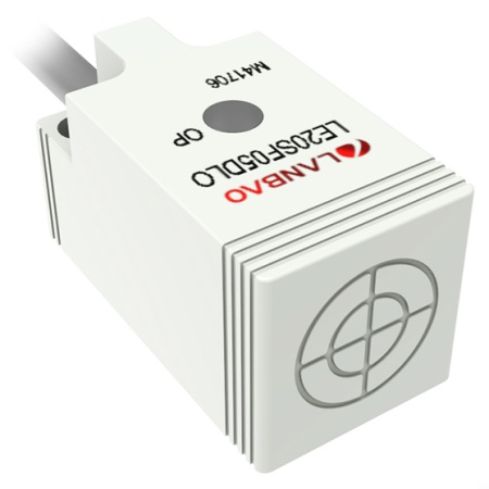 LANBAO LE20SN08DLO Индуктивный датчик 8 мм, прямоугольный, незаподлицо, 10…30 DC, двухпроводный DC,
