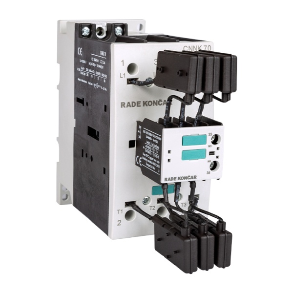 Контактор CNNK 70 10N 230V 50Hz, 3P, 101A, 70kVAr(400VAC по AC6-b), 230VAC, 1NO