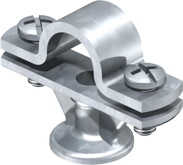 Держатель 113 Z-16 для крепления молниеприемных стержней Ø16мм, гор. оцинк.