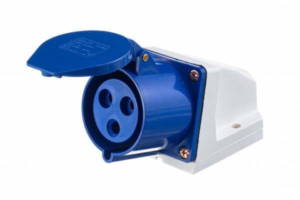 Розетка стационарная 123 2Р+РЕ 32А 220В IP44 РС-102