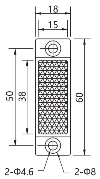 LANBAO TD-12 рефлектор 18х60мм (отр. поверхность 15х38мм)