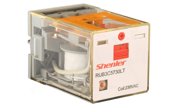 Реле RUB3C5730LT, 3CO, 10A(250VAC/24VDC), 230VAC, мех. инд., тест-кнопка с блокировкой, LED