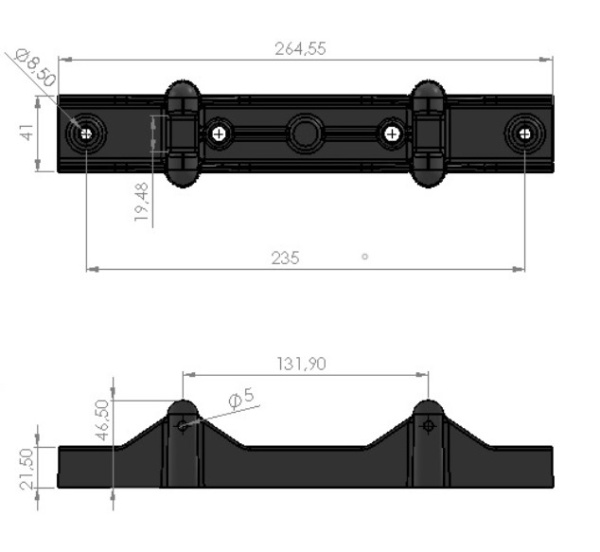 Комплект крепления на опору для щитов до ширины 600мм