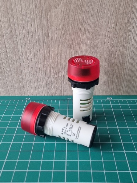 Акустическое сигнальное устройство (зуммер) AD16-22, 24VAC/DC, с подсветкой, 80dB, 22mm, IP31