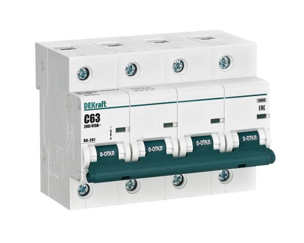 Авт. выкл. 4Р 63А х-ка С ВА-201 10кА