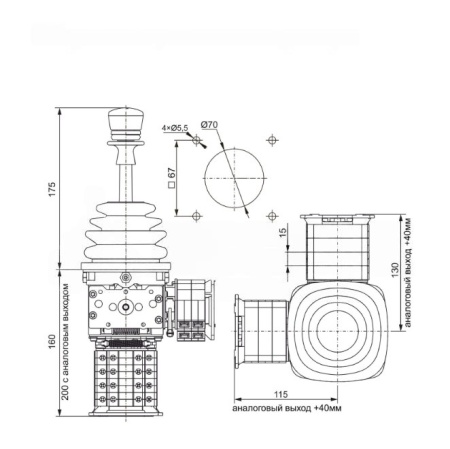 Промышленный джойстик QT-VNS LSSINE (QTVNS) устанавливается на башенные краны Liebherr 132,200,280,290,390,550, FR.troniс, 43 K (аналог Spohn & Burkhardt VNSO, NNSO)