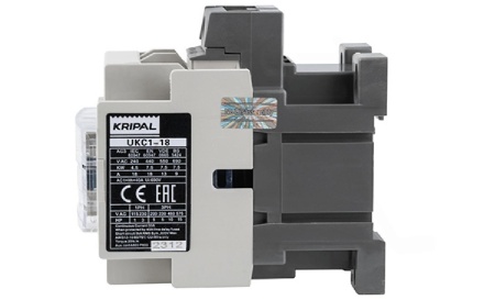 Контактор UKC1-18-11-110AC, 3P, 18A(AC-3), 40A(AC-1), 7.5kW(400VAC), Uк=110VAC, 1NO+1NC