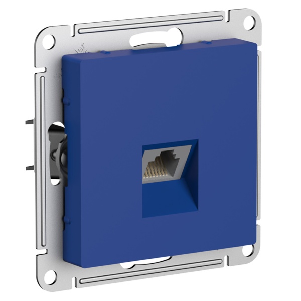 ATLASDESIGN РОЗЕТКА компьютерная RJ45 кат. 6A, механизм, АКВАМАРИН