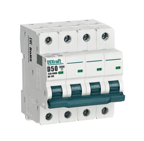 Авт. выкл. 4P 50A х-ка D ВА-105 10кА