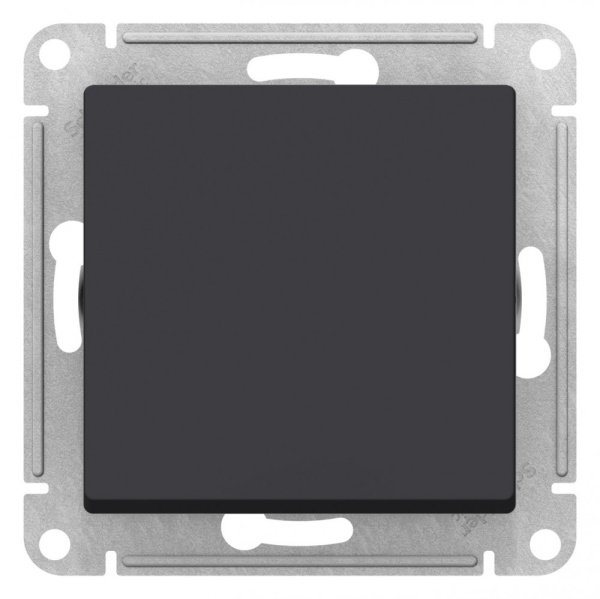 ATLASDESIGN AQUA 1-клавишный ПЕРЕКЛЮЧАТЕЛЬ, IP44, сх.6, 10АХ, механизм, КАРБОН