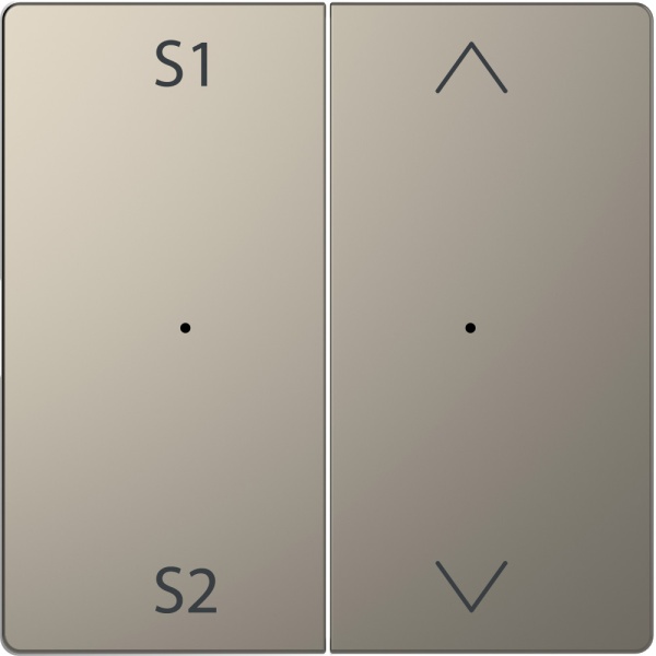 MERTEN D-Life PlusLink КЛАВИША 2-ная с S1/S2, вх/вз, НИКЕЛЬ, SD