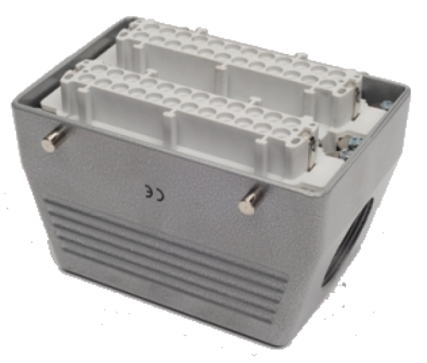 Кожух с гнездом металлический, 48 полюсов, 16A, боковой ввод (PG 29), IP65 EBM48PU10