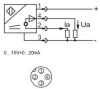 LANBAO LR18XCN08LIUM-E2 индуктивный датчик M18x69мм 0-10V + 0-20mA 1,6...8мм разъем М12