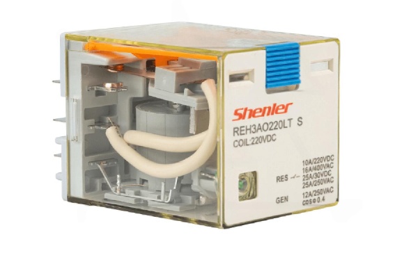 Реле REH3AO220LTS, 3NO, 16A(400VAC)/ 10A(220VDC), 220VDC, мех. инд., тест-кнопка, LED, магнит