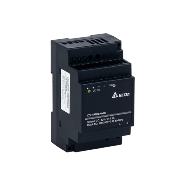 Блок питания импульсный Chrome, 25.2W, 2.1А, 90_264VAC (120_375VDC) / 12VDC, DIN35, винт.клеммы, пл.корпус