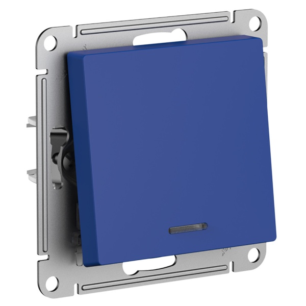 ATLASDESIGN 1-клавишный ВЫКЛЮЧАТЕЛЬ с подсветкой, сх.1а, 10АХ, механизм, АКВАМАРИН