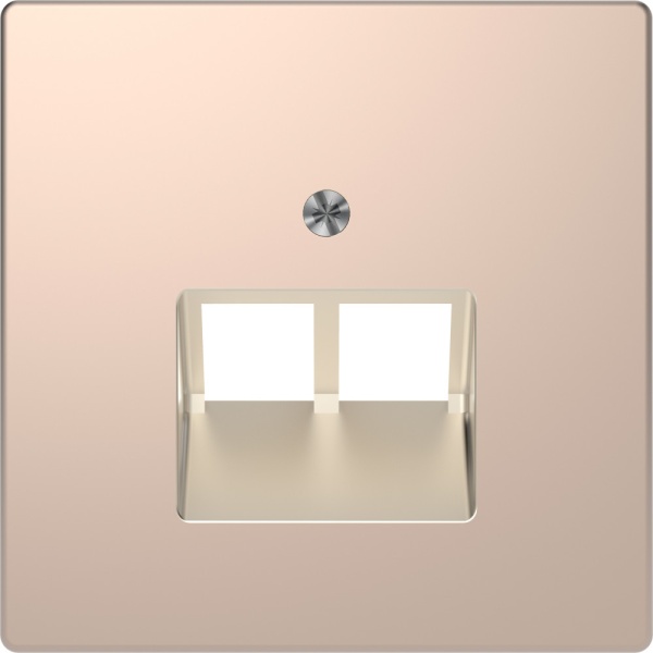 MERTEN D-Life ЦЕНТРАЛЬНАЯ НАКЛАДКА для розетки 2-ной RJ45, ШАМПАНЬ