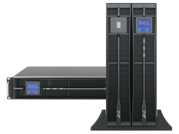 ИБП Kehua KR-RM 3000VA/2700W, RT 2U, ЖК дисплей, без АКБ (с коннекторами для подключения внутр.АКБ 6х7-9Ah/12V), Hot swap, 8?IEC320 C13 1?IEC320 C19