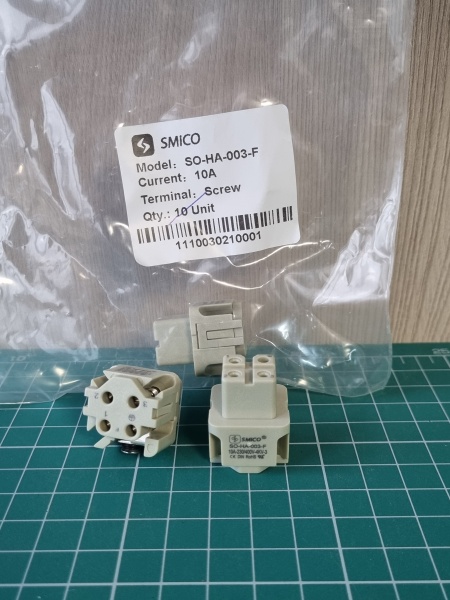 Вставка контактная, размер H3A, тип гнездо, 3P+PE, 10A, 230/400V, винтовой зажим