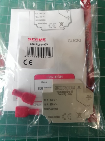 Блок-контакт вспом., 1CO, 16A 230V AC1, боковой монтаж, для габ. Y1-YF1-D1, под FASTON 6.3x0.8, COMMAND/ISOLATORS