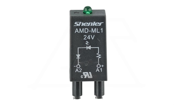 Модуль AMD-ML1, варистор + зеленый LED, 24VAC/DC, черный, для SRU, SKF14, SKC, SKB, STB, SRC*-E, SRB, GZT, GZM, GZS, GZMB, ES32
