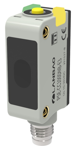 LANBAO PSE-CM3DNB-E3 оптический датчик 32,5x20x10,6мм NPN NO/NC Sn=3м (D-тип TOF) разъем M8
