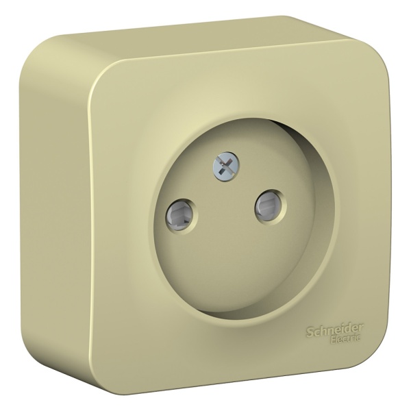 BLANCA О/У РОЗЕТКА без заземления со шторками, ИЗОЛ.ПЛ., 16А, 250В, БЕЖЕВЫЙ