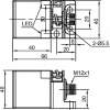 LANBAO LE40SZSN20DPO-E2 индуктивный датчик 40х40х66мм PNP NO, 20мм, разъем M12