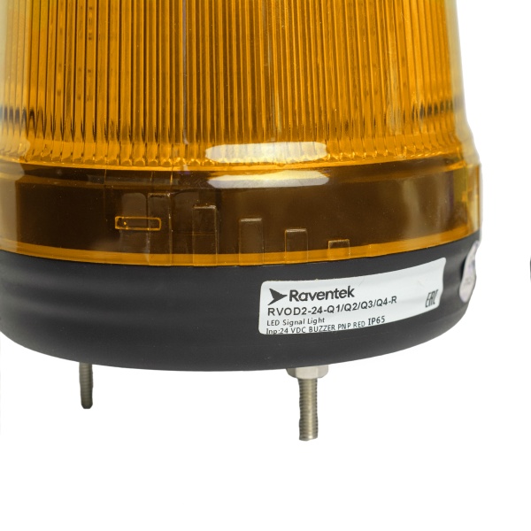 RAVENTEK RVOD2-220-Q1/Q2/Q3/Q4-Y сигнальный маячок ?100мм желтый 220VAC