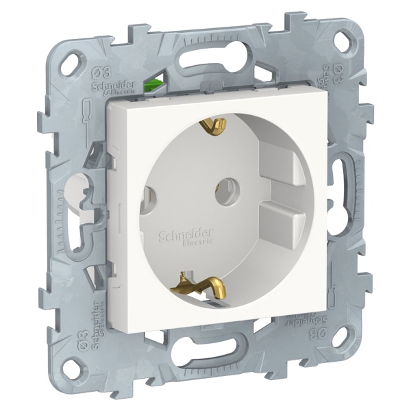 UNICA NEW РОЗЕТ с/з,б/ш,с б/з кл,БЕЛ