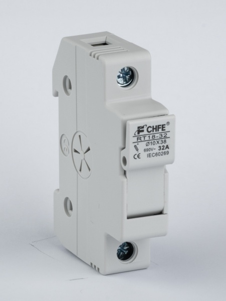 Держатель вставок плавких цилиндр., 1P, 32A, 690VAC, 10x38mm, 1M