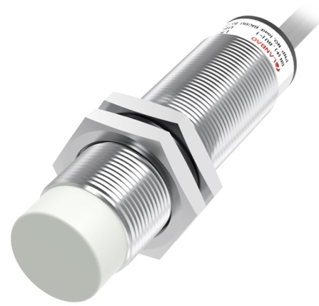 LANBAO LR18XCN20DNOY-E2 индуктивный датчик M18х73 мм NPN NO Sn=20мм, разъем М12
