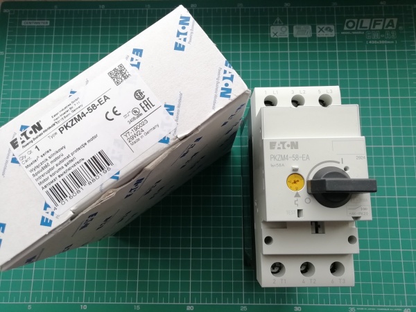 Авт. выключатель PKZM4-58-EA, 3P, 58A, 400VAC, 50kA, It=50_58A, Ie=899A, 30kW(415VAC), CLASS 10A, управление рукояткой, обрыв L