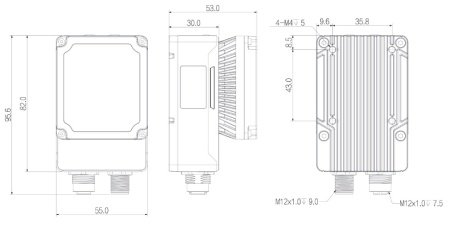 LANBAO PID-P3016G-08M-WN Сканер штрих-кодов прямоугольный, 9-26 DC, Разъем  M12, белый свет, -20, +50, Ethernet, IP65