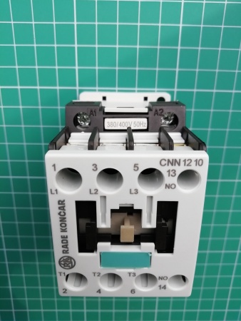 Контактор CNN 12 10 380/400V 50Hz, 3P, 12A/(25A по AC-1), 5.7kW(400VAC), 380/400VAC, 1NO