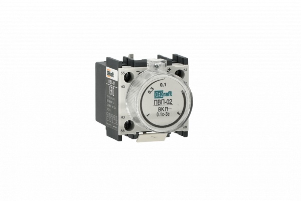Приставка выдержки времени с задержкой при включении 0,1-30с 1НО+1НЗ ПВЛ-02