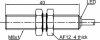 LANBAO LR08BF15DLO индуктивный датчик M8x40мм 2-х проводный 10-30V NO Sn=1.5мм кабель 2м