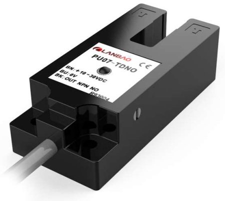 LANBAO PU15-TDPC вилочный оптический датчик 15мм PNP NC кабель 2м