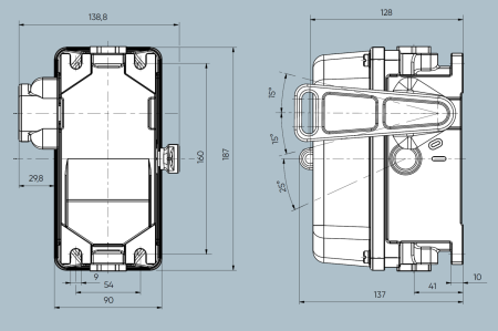 Тросовый выключатель (-40°C) с двухпроводным модулем Safebus NTS431 (91.064 084.431) Kiepe Electrik