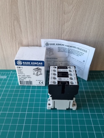 Мини-контактор CM1 10 220/230V 50Hz, 3P, 9A/(20A по AC-1), 4kW(400VAC), 220/230VAC, 1NO