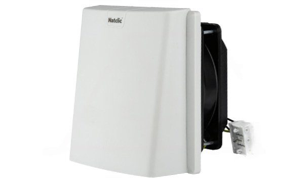 Вентилятор с фильтром HFF в кожухе 14Вт, 96м3/ч, 230VAC, габариты 150x150x104мм, вырез 125x125мм, IP55, RAL7035