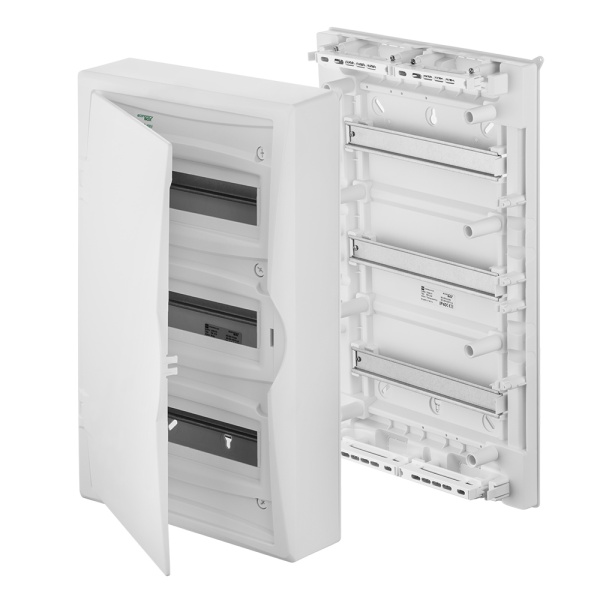 Щит навесной ECO BOX 3x12M, N/PE 4x 6x16+3x10mm2, белая пласт. дверь, белый RAL9003, 560x354x107mm, IP40