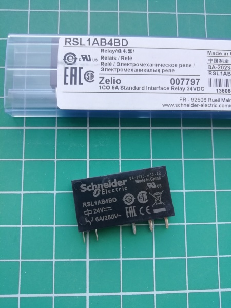 Реле электромеханическое 1С/О 24В DC RSL1AB4BD