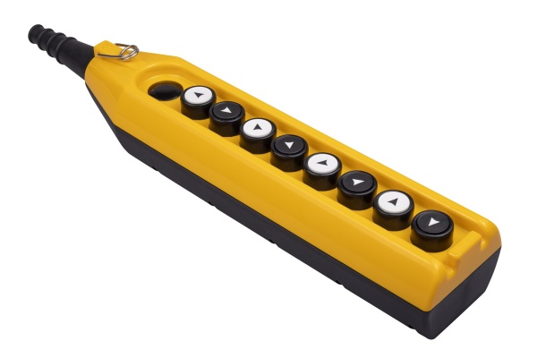 Пульт управления 9 кнопок (первое отверстие с заглушкой), односкоростной, cерия PV (250В AC, 4А), IP65 PV9T12222