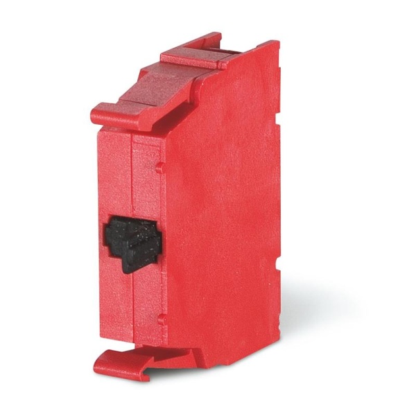 Блок-контакт вспом., 1NC, 16A(6A 230V AC15), боковой монтаж, для габ. Y1-YF1-D1, красный, COMMAND/ISOLATORS