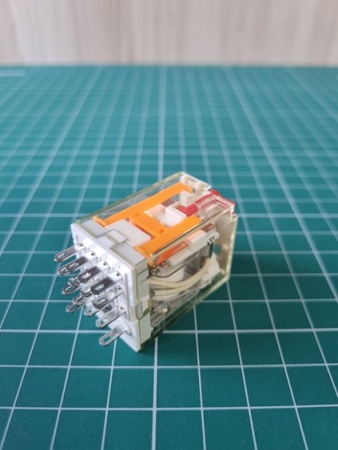 Реле RKF4CO730LT, 4CO, 6A(250VAC/30VDC), 230VAC, мех. индикация, тест-кнопка с блокировкой, LED