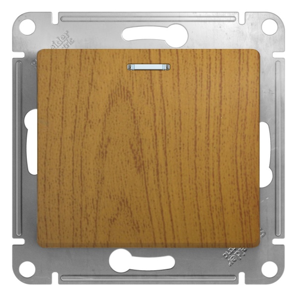 GLOSSA 1-клавишный ВЫКЛЮЧАТЕЛЬ с подсветкой, сх.1а, 10АХ, механизм, ДУБ